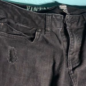 women’s distressed skinny black jeans size 11